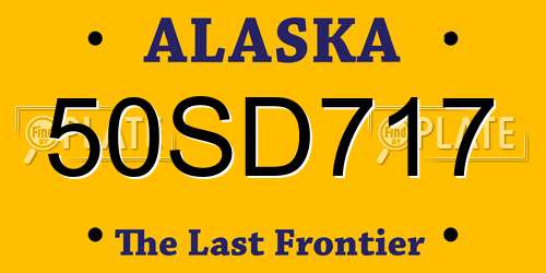 50SD717 Alaska License Plate