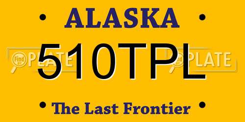 510TPL Alaska License Plate