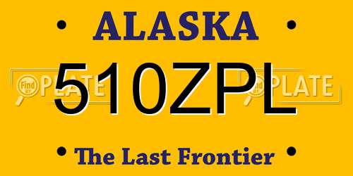 510ZPL Alaska License Plate