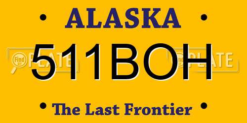 511BOH Alaska License Plate