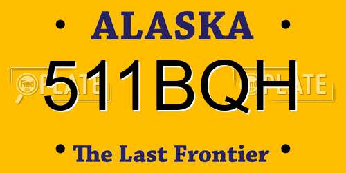 511BQH Alaska License Plate