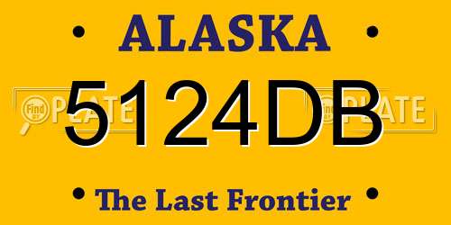 5124DB Alaska License Plate