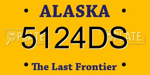 5124DS Alaska License Plate