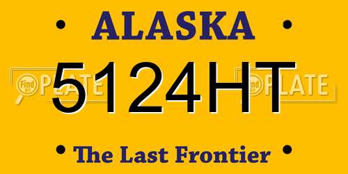 5124HT Alaska License Plate