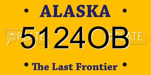 5124OB Alaska License Plate