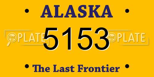 5153 Alaska License Plate
