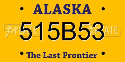 515B53 Alaska License Plate