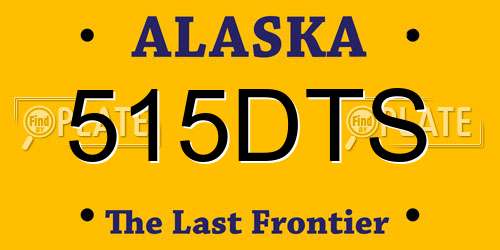 515DTS Alaska License Plate
