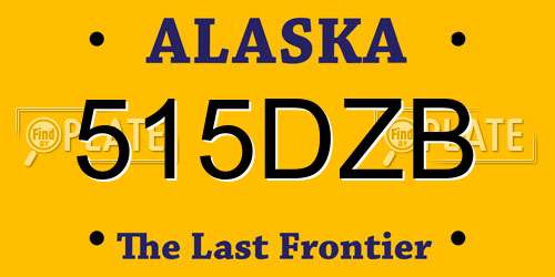 515DZB Alaska License Plate