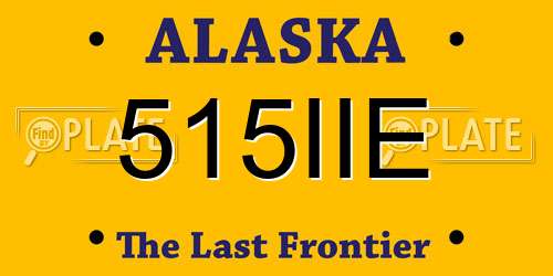 515IIE Alaska License Plate