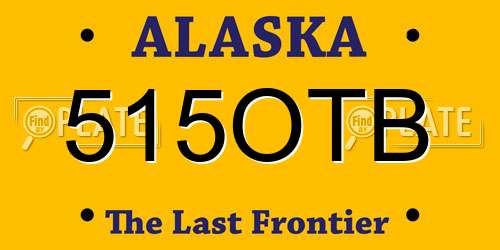 515OTB Alaska License Plate