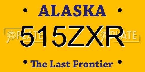 515ZXR Alaska License Plate