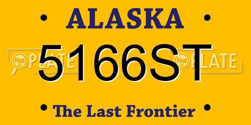 5166ST Alaska License Plate