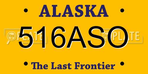 516ASO Alaska License Plate