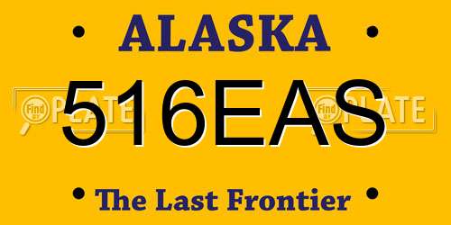 516EAS Alaska License Plate