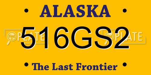 516GS2 Alaska License Plate