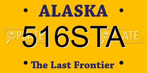 516STA Alaska License Plate