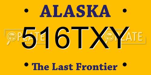 516TXY Alaska License Plate
