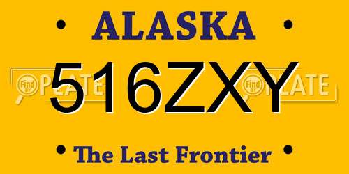 516ZXY Alaska License Plate