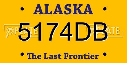 5174DB Alaska License Plate