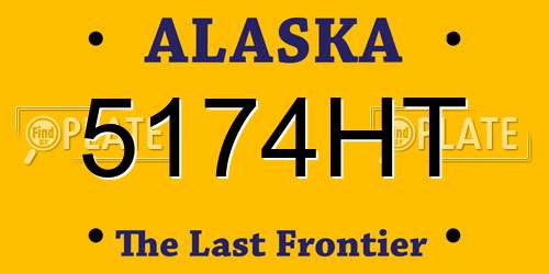 5174HT Alaska License Plate