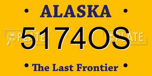 5174OS Alaska License Plate