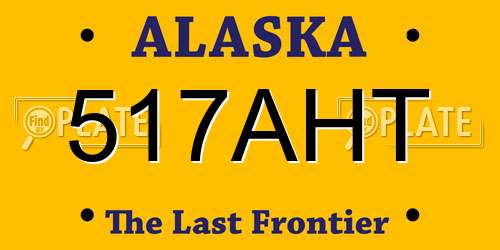 517AHT Alaska License Plate