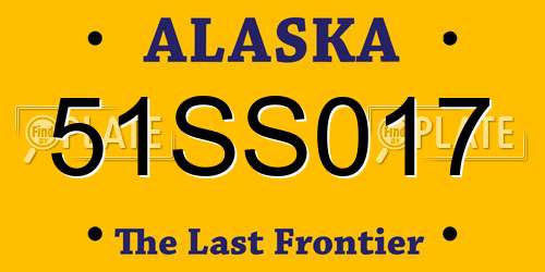 51SS017 Alaska License Plate