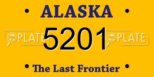 5201 Alaska License Plate