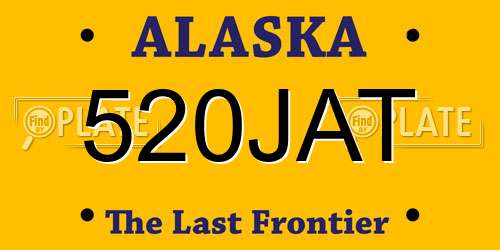 520JAT Alaska License Plate