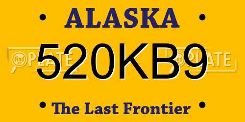 520KB9 Alaska License Plate