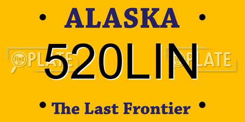 520LIN Alaska License Plate