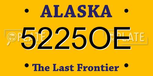 5225OE Alaska License Plate