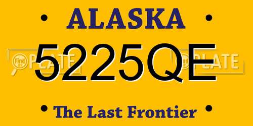 5225QE Alaska License Plate