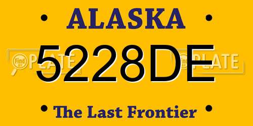 5228DE Alaska License Plate