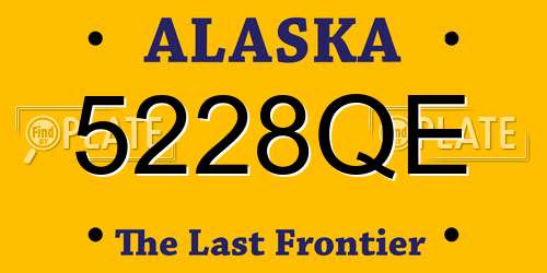 5228QE Alaska License Plate