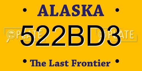 522BD3 Alaska License Plate
