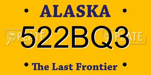 522BQ3 Alaska License Plate