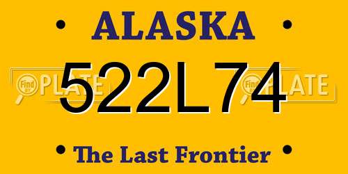 522L74 Alaska License Plate