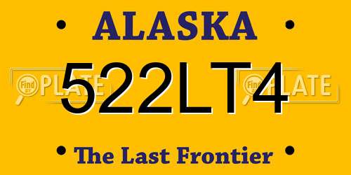 522LT4 Alaska License Plate