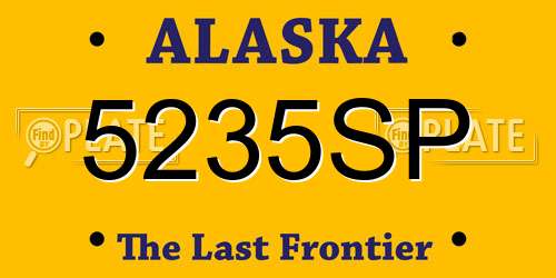 5235SP Alaska License Plate