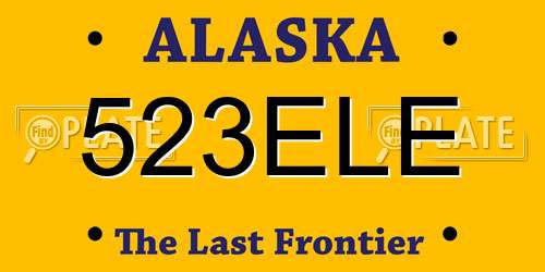 523ELE Alaska License Plate
