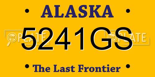 5241GS Alaska License Plate
