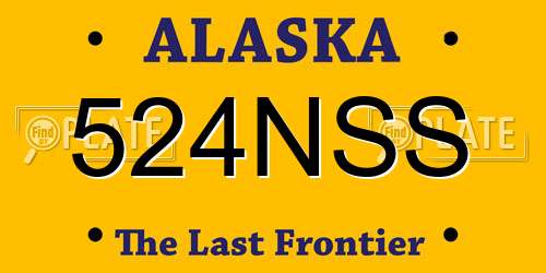 524NSS Alaska License Plate