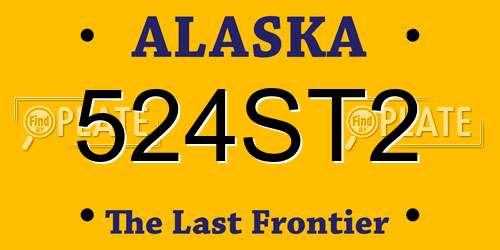 524ST2 Alaska License Plate
