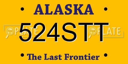 524STT Alaska License Plate
