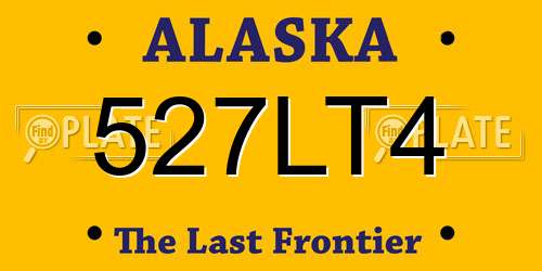 527LT4 Alaska License Plate