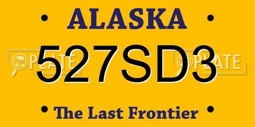 527SD3 Alaska License Plate