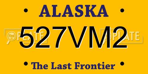 527VM2 Alaska License Plate