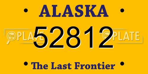 52812 Alaska License Plate